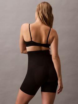 Calvin Klein Stay-Put Stretch Mid-Thigh Shapewear Shorts, Black - view 2, Black