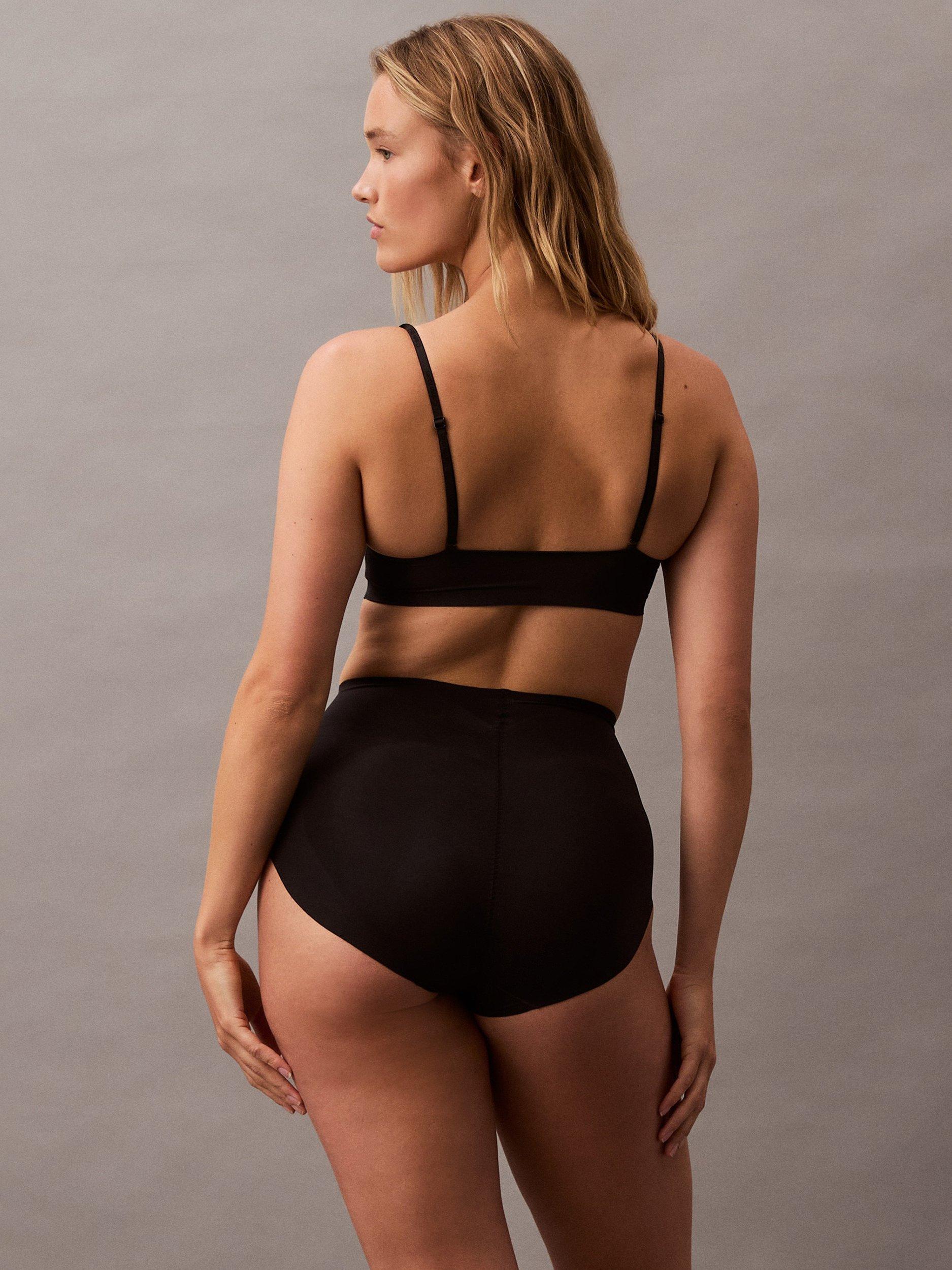 Product image 2 of 8, which shows Calvin Klein Stay-Put Stretch High Waist Shapewear Knickers, Black, XS