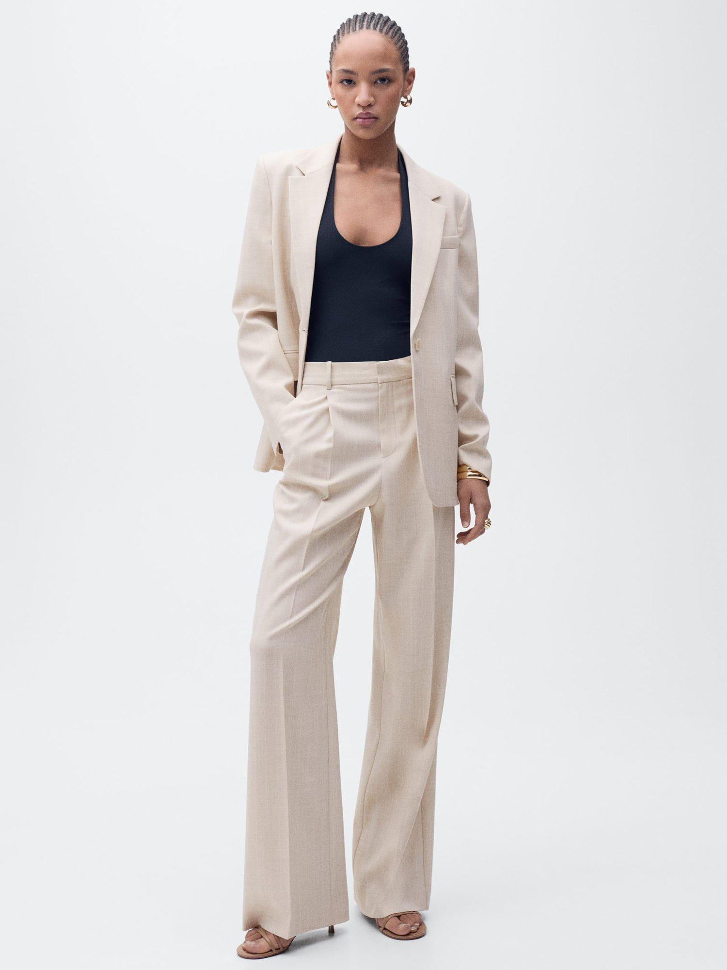 Product image 2 of 7, which shows Mango Lou Single Button Blazer, Pastel Pink, M