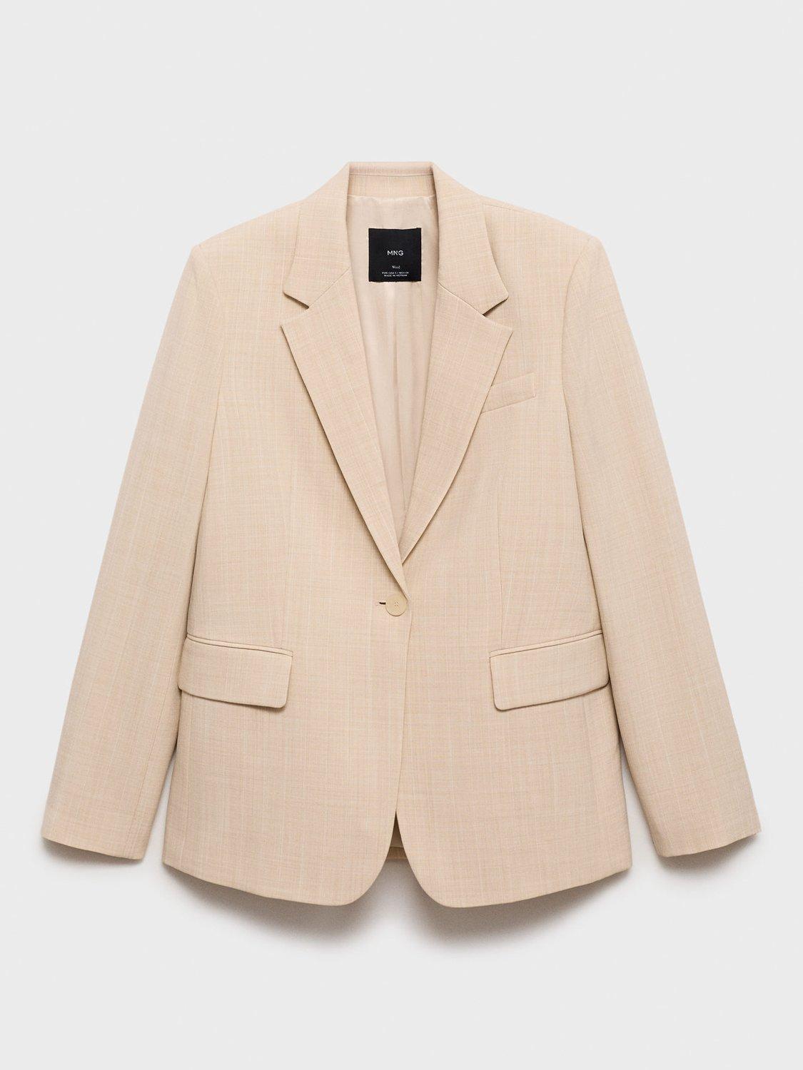 Product image 3 of 7, which shows Mango Lou Single Button Blazer, Pastel Pink, M