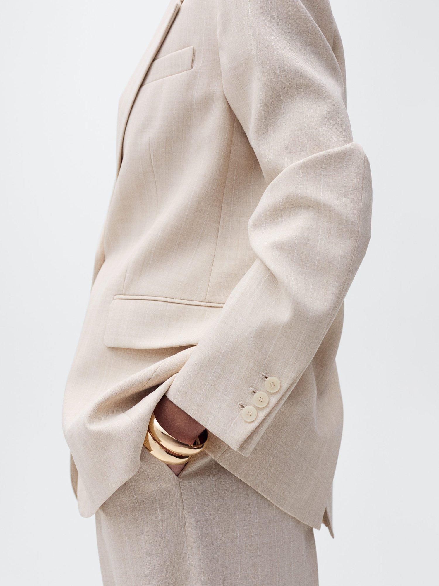 Product image 6 of 7, which shows Mango Lou Single Button Blazer, Pastel Pink, M