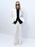 Mango Ramen Single Breasted Blazer, White, White