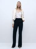 Mango Kiwi Textured Eyelet Front Jacket, White