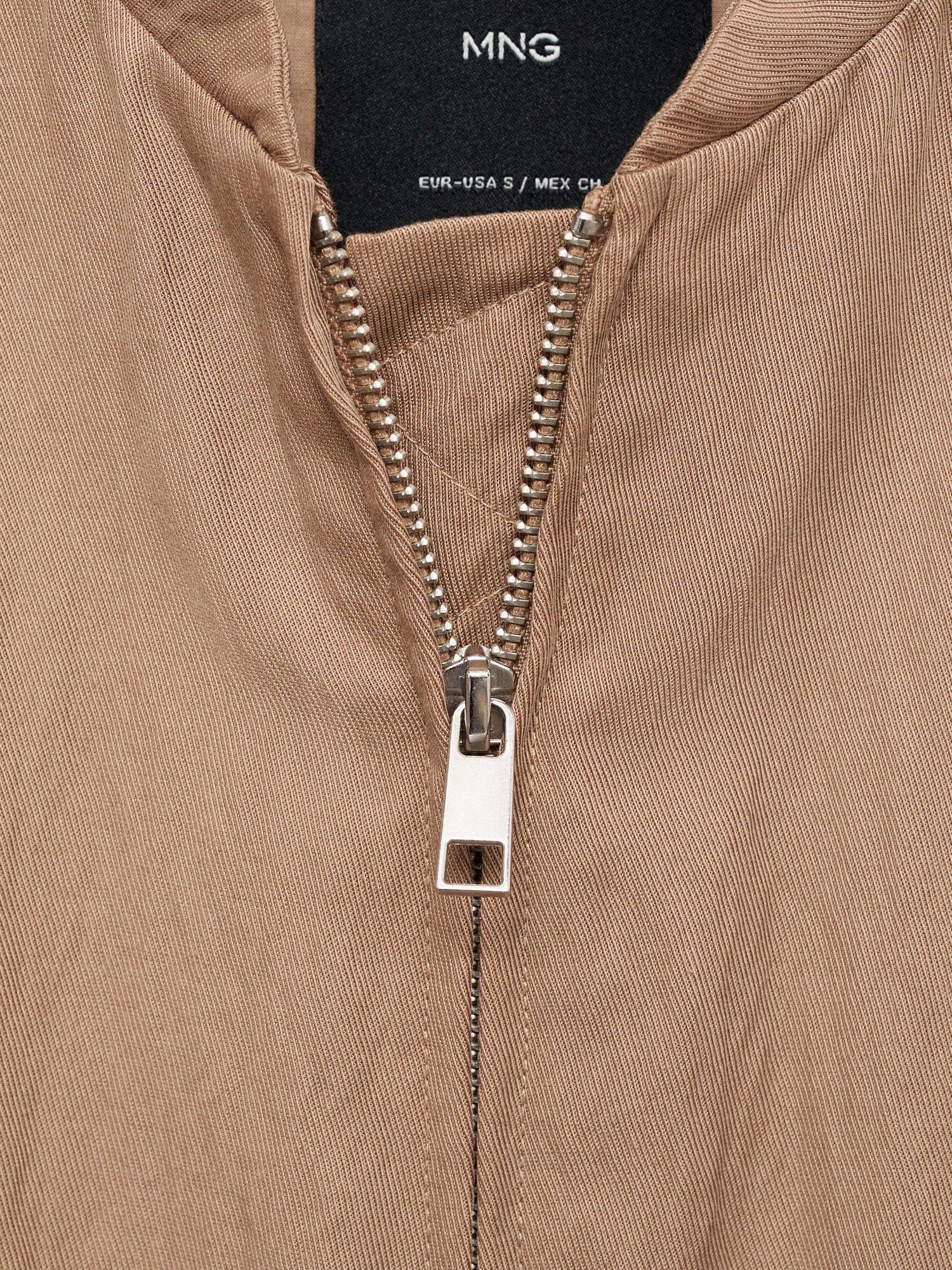 Product image 8 of 8, which shows Mango Tuesday Bomber Jacket, Medium Brown, L