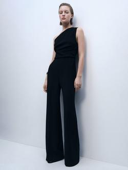 Mango Yeah Asymmetric Jumpsuit, Black, Black