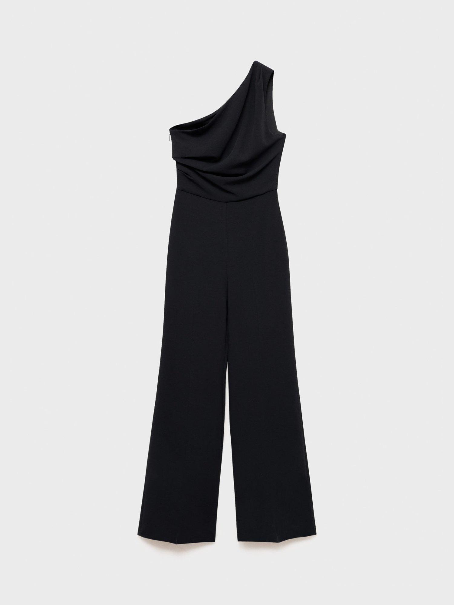 Product image 3 of 9, which shows Mango Yeah Asymmetric Jumpsuit, Black, 5XL