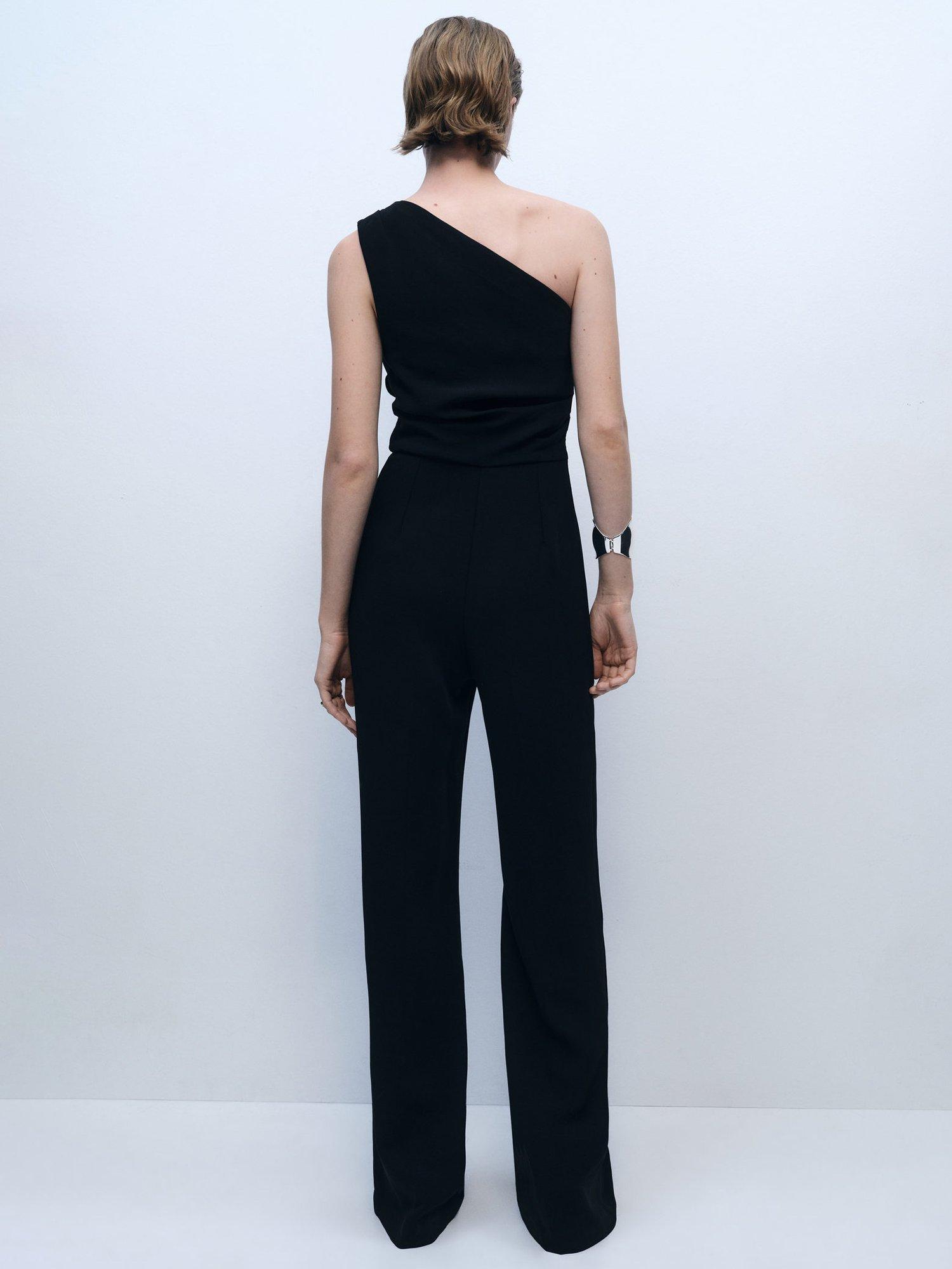 Product image 4 of 9, which shows Mango Yeah Asymmetric Jumpsuit, Black, 5XL