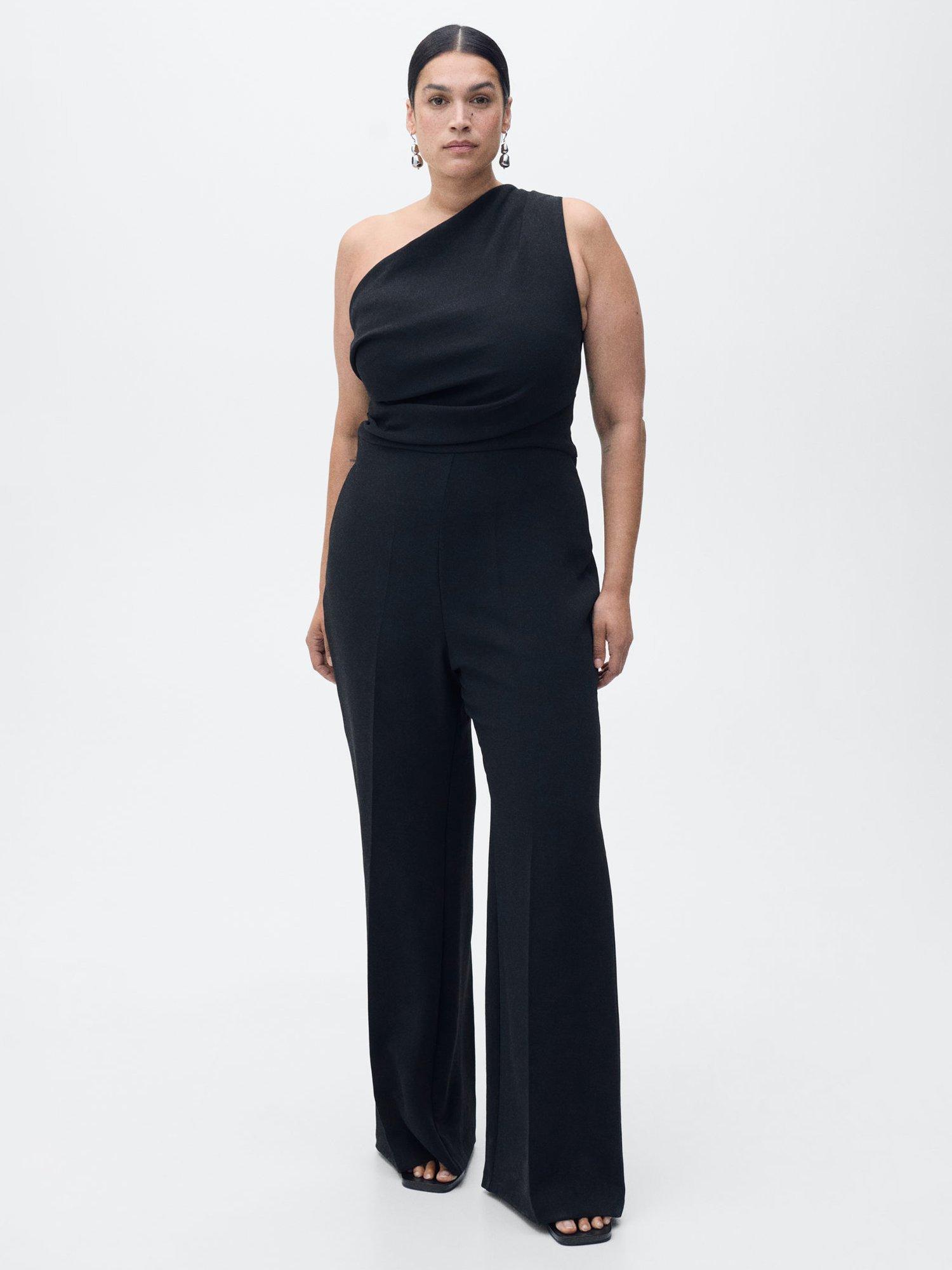 Product image 8 of 9, which shows Mango Yeah Asymmetric Jumpsuit, Black, 5XL