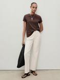 Mango Matilda Straight Jeans, Cream