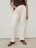 Mango Matilda Straight Jeans, Cream