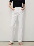 Mango Matilda Straight Jeans, White