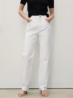 Mango Matilda Straight Jeans, White, White