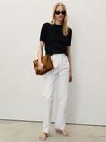 Mango Matilda Straight Jeans, White