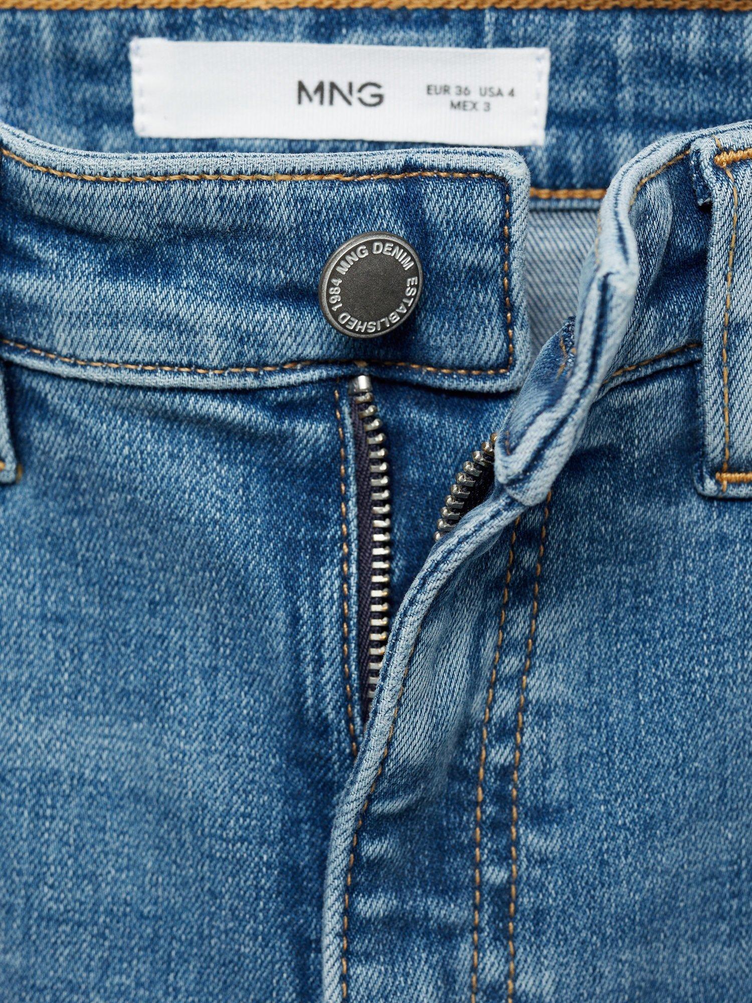 Product image 9 of 9, which shows Mango Newisa Mid Rise Skinny Jeans, Open Blue, 8