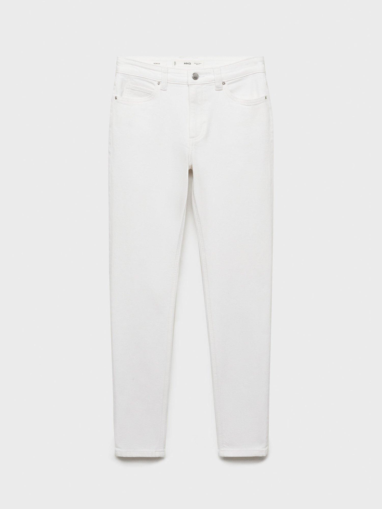 Product image 3 of 9, which shows Mango Newisa Mid Rise Skinny Jeans, White, 4