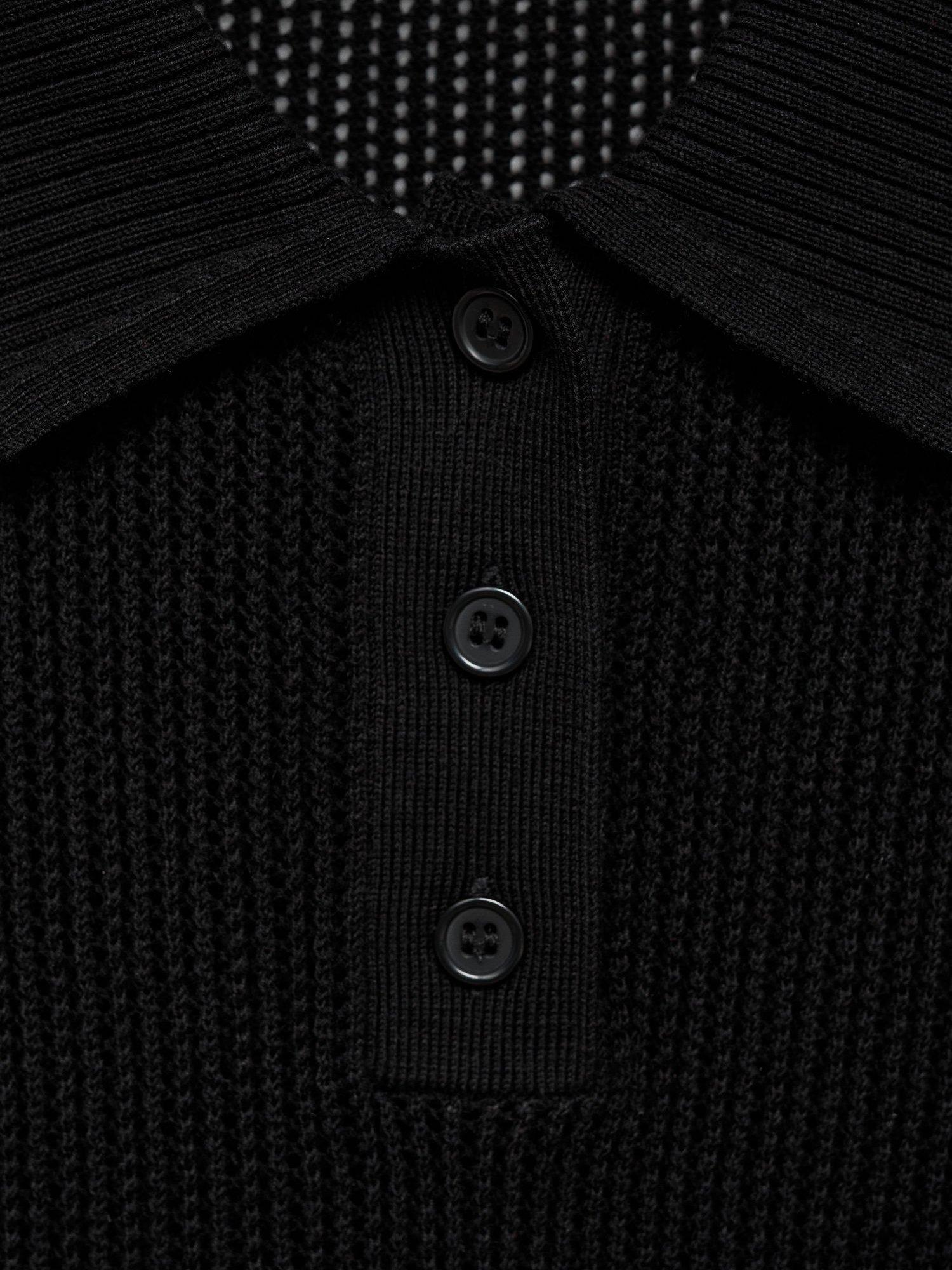 Product image 7 of 7, which shows Mango Victoria Short Sleeve Jumper, Black, XS