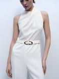Mango Padam Sleeveless Crew Neck Jumpsuit