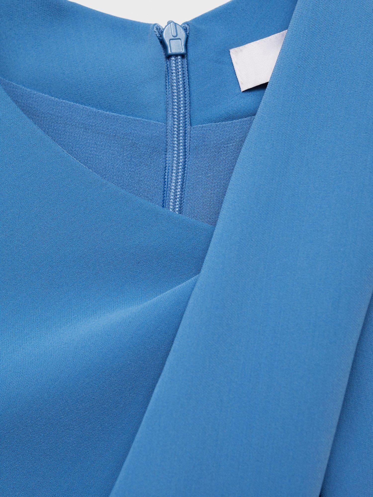 Product image 5 of 8, which shows Mango Padam Belted Wide Leg Jumpsuit, Medium Blue, L