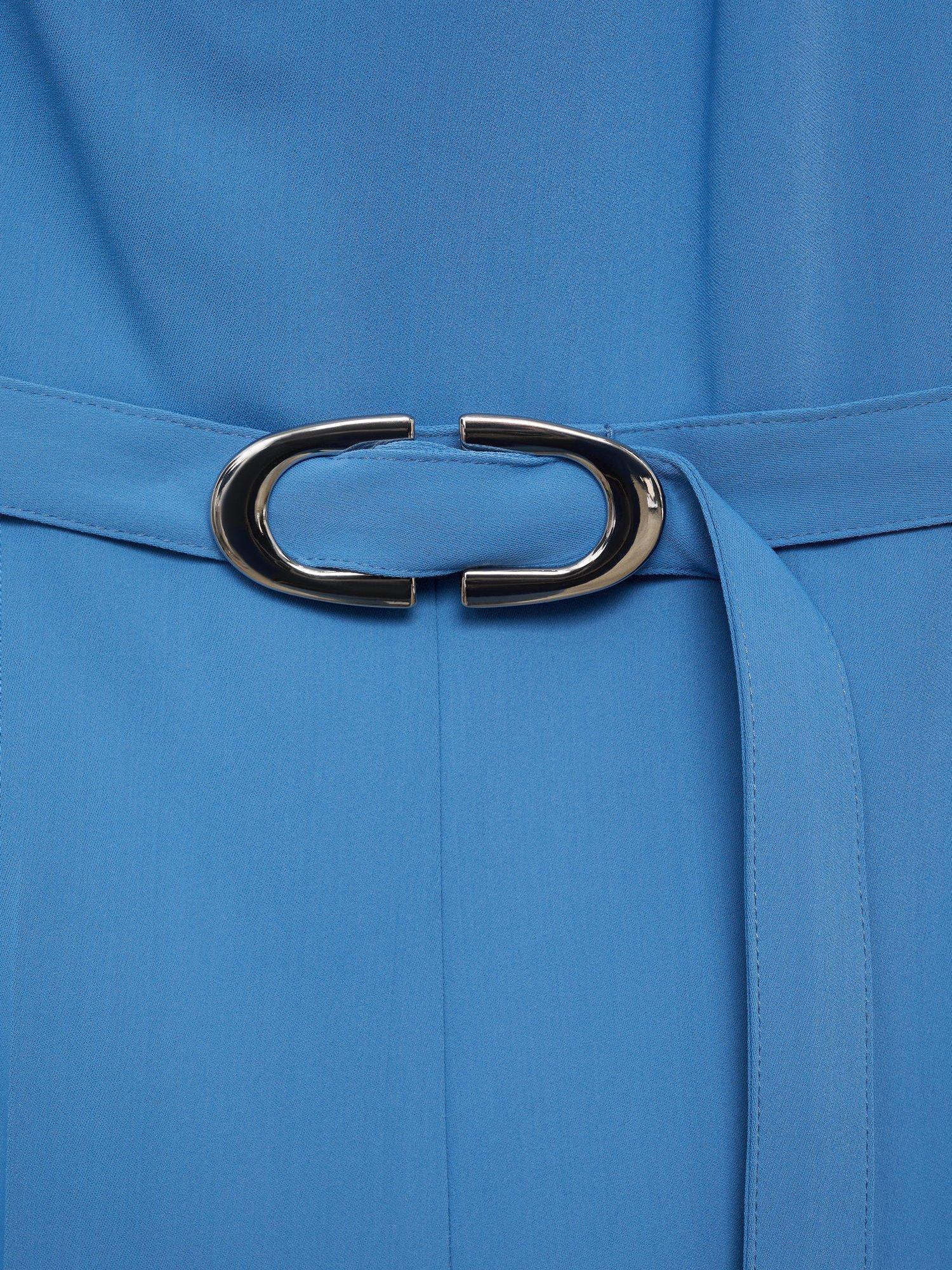 Product image 8 of 8, which shows Mango Padam Belted Wide Leg Jumpsuit, Medium Blue, L