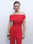 Mango Yes Off Shoulder Playsuit, Red