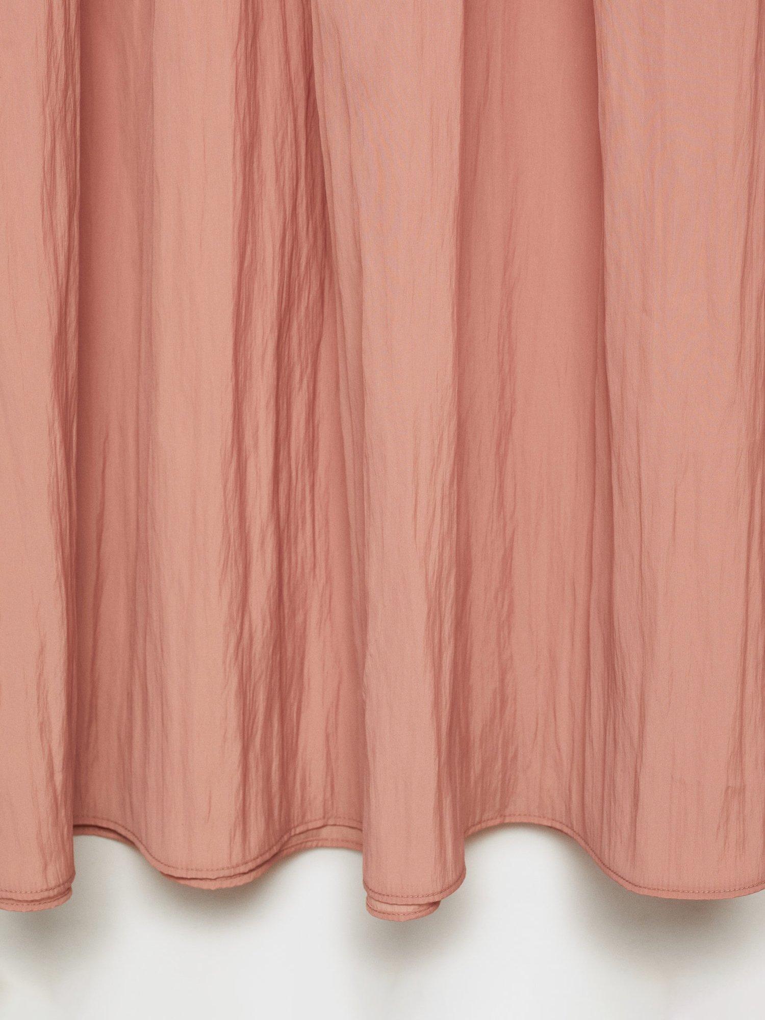 Product image 5 of 8, which shows Mango Lia Gathered Waist Midi Skirt, Pastel Pink, L