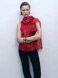 Mango Amapola Floral Scarf Neck Top, Red
