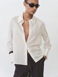 Mango Cortazar Stripe Shirt, Light Beige