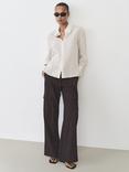 Mango Cortazar Stripe Shirt, Light Beige