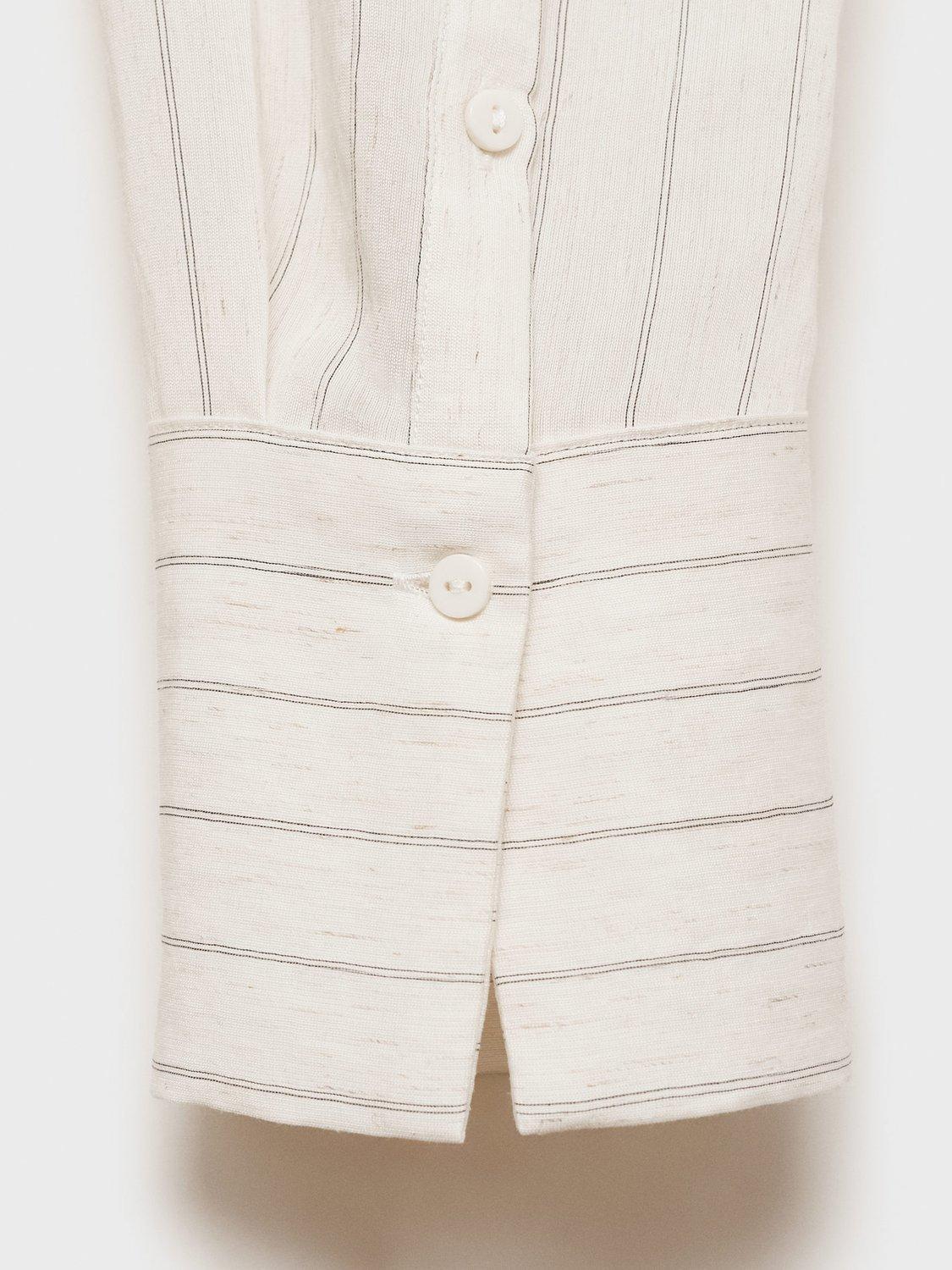 Product image 5 of 8, which shows Mango Cortazar Stripe Shirt, Light Beige, 10