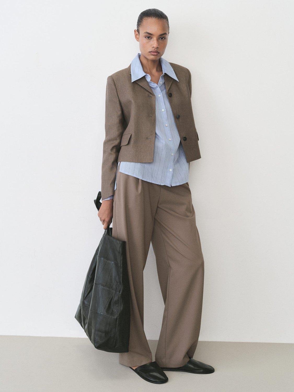 Product image 2 of 10, which shows Mango Cortazar Stripe Shirt, Medium Blue, 4