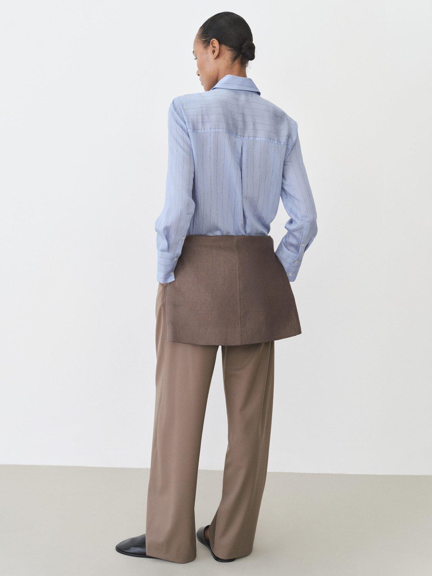 Product image 4 of 10, which shows Mango Cortazar Stripe Shirt, Medium Blue, 4