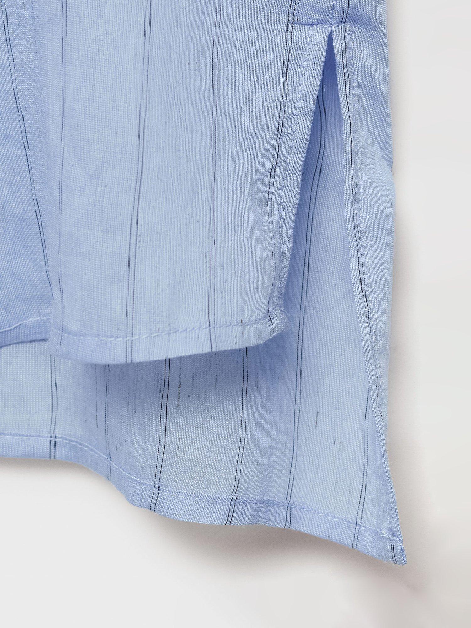 Product image 5 of 10, which shows Mango Cortazar Stripe Shirt, Medium Blue, 4