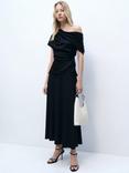 Mango Sandrix Drape Top, Black