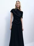 Mango Sandrix Drape Top, Black