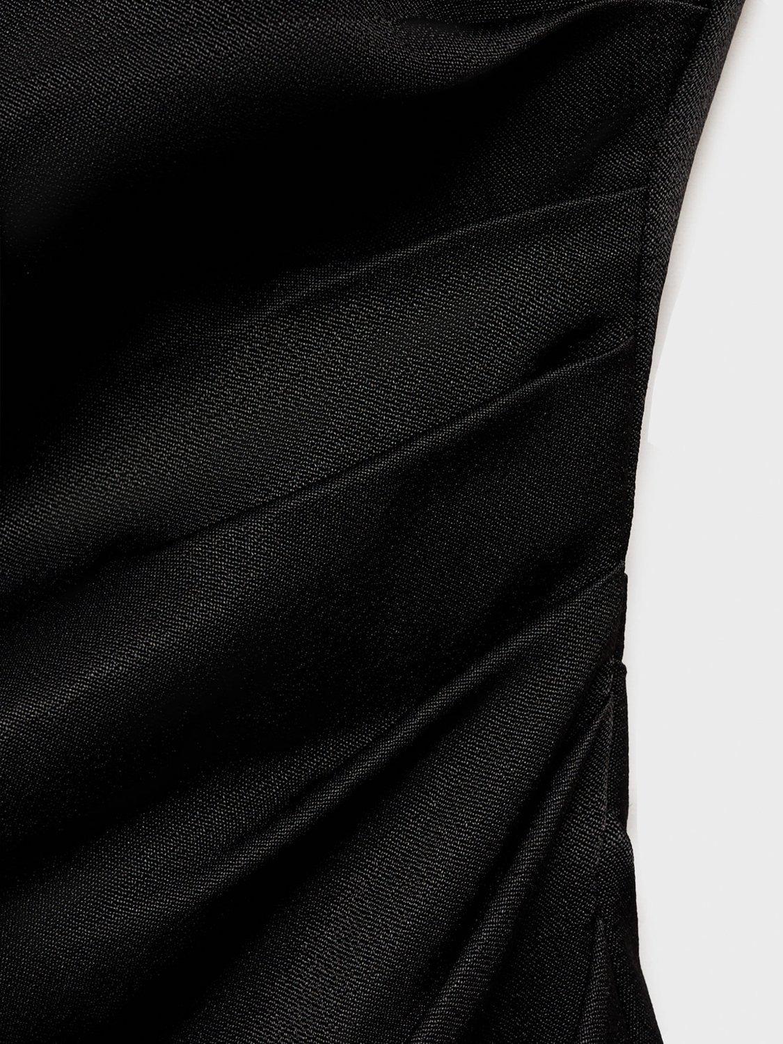 Product image 7 of 7, which shows Mango Sandrix Drape Top, Black, 8