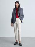 Mango Bosco Fluid Tailored Trousers, White