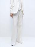 Mango Iguana Tailored Trousers, Natural White