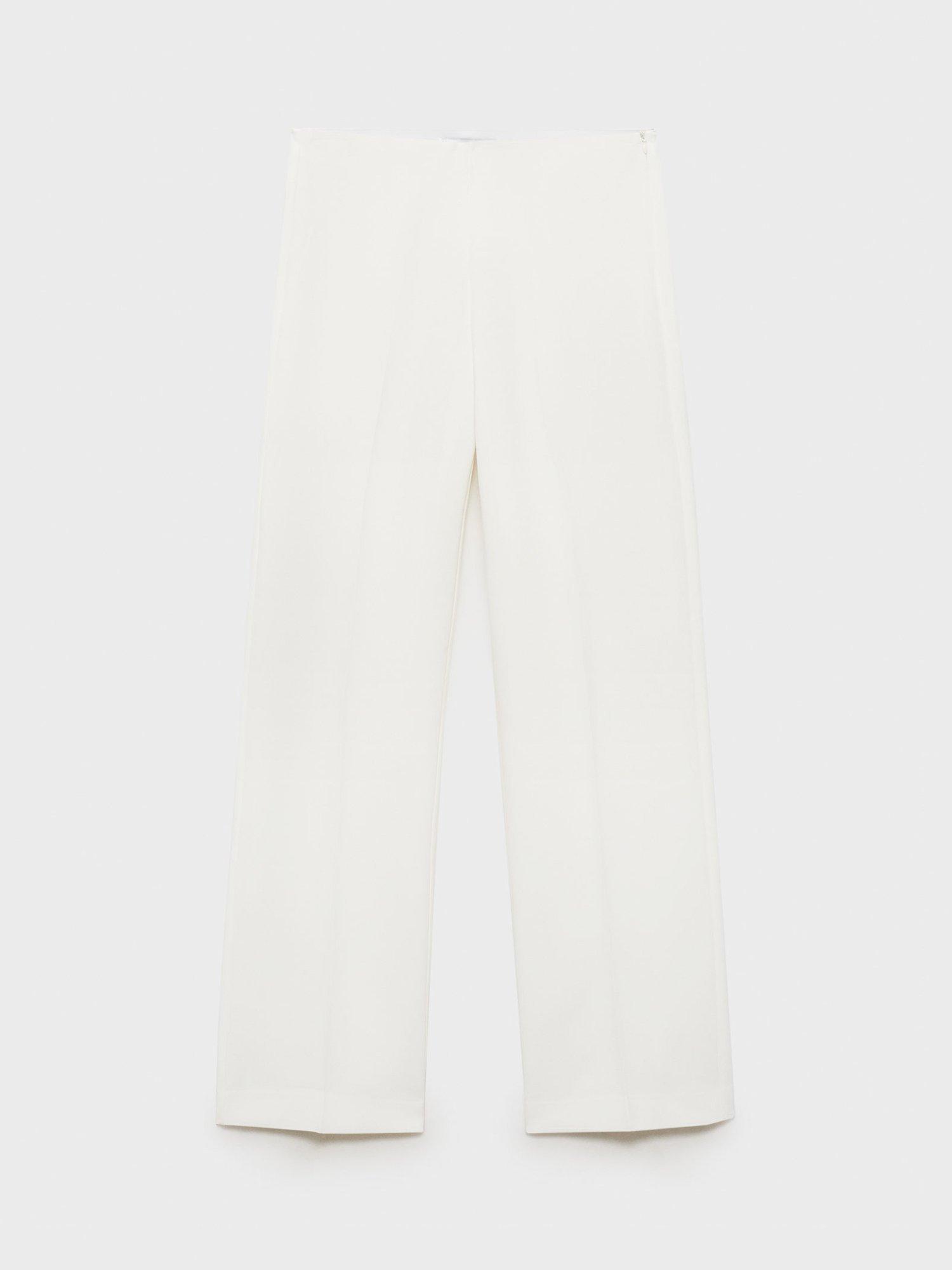 Product image 3 of 7, which shows Mango Iguana Tailored Trousers, Natural White, 10