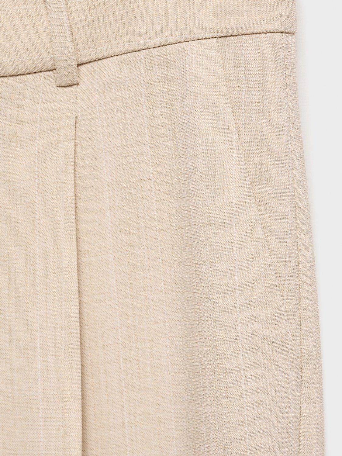 Product image 5 of 8, which shows Mango Lou Wide Leg Tailored Trousers, Pastel Pink, 10