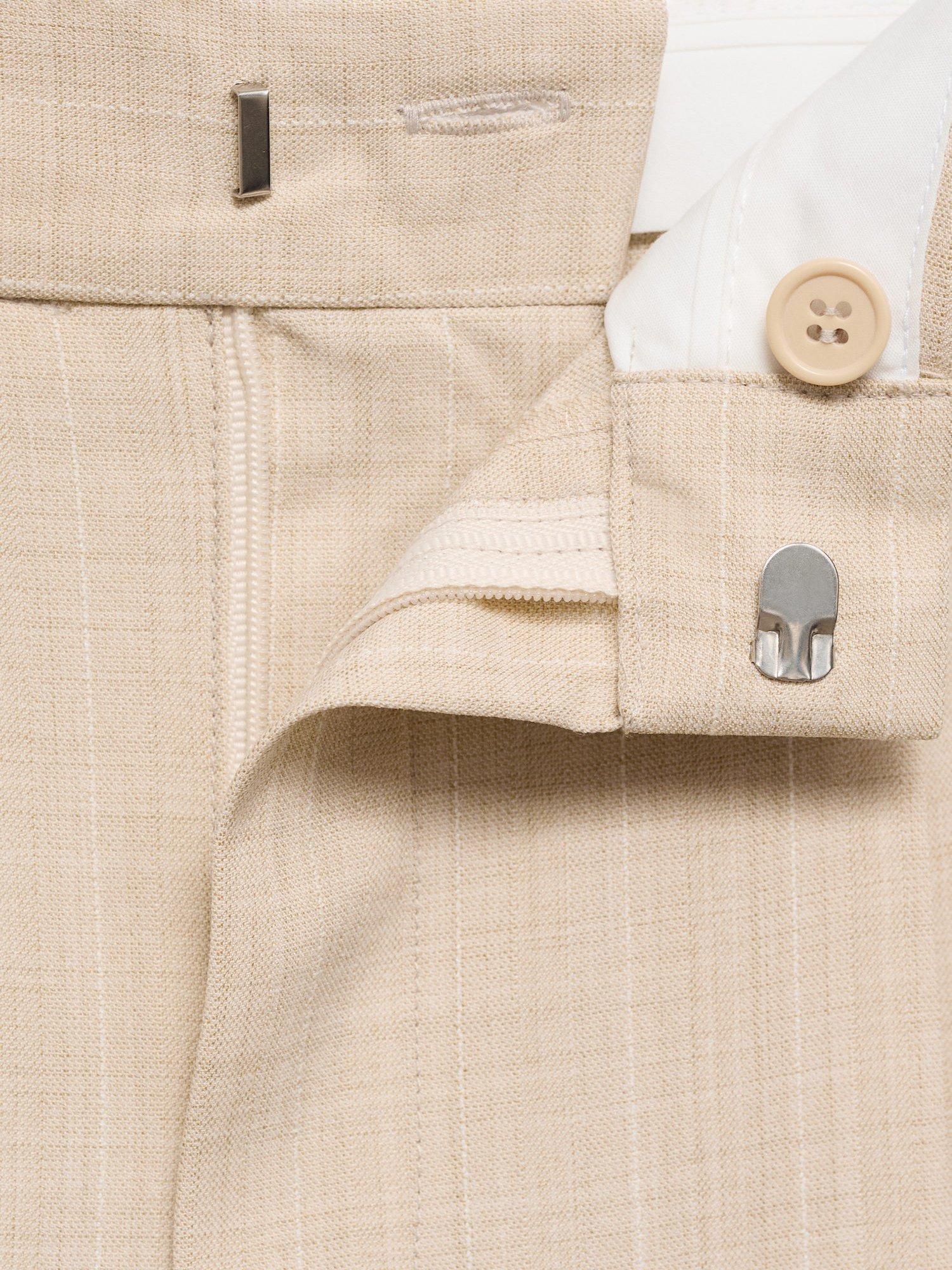 Product image 8 of 8, which shows Mango Lou Wide Leg Tailored Trousers, Pastel Pink, 10