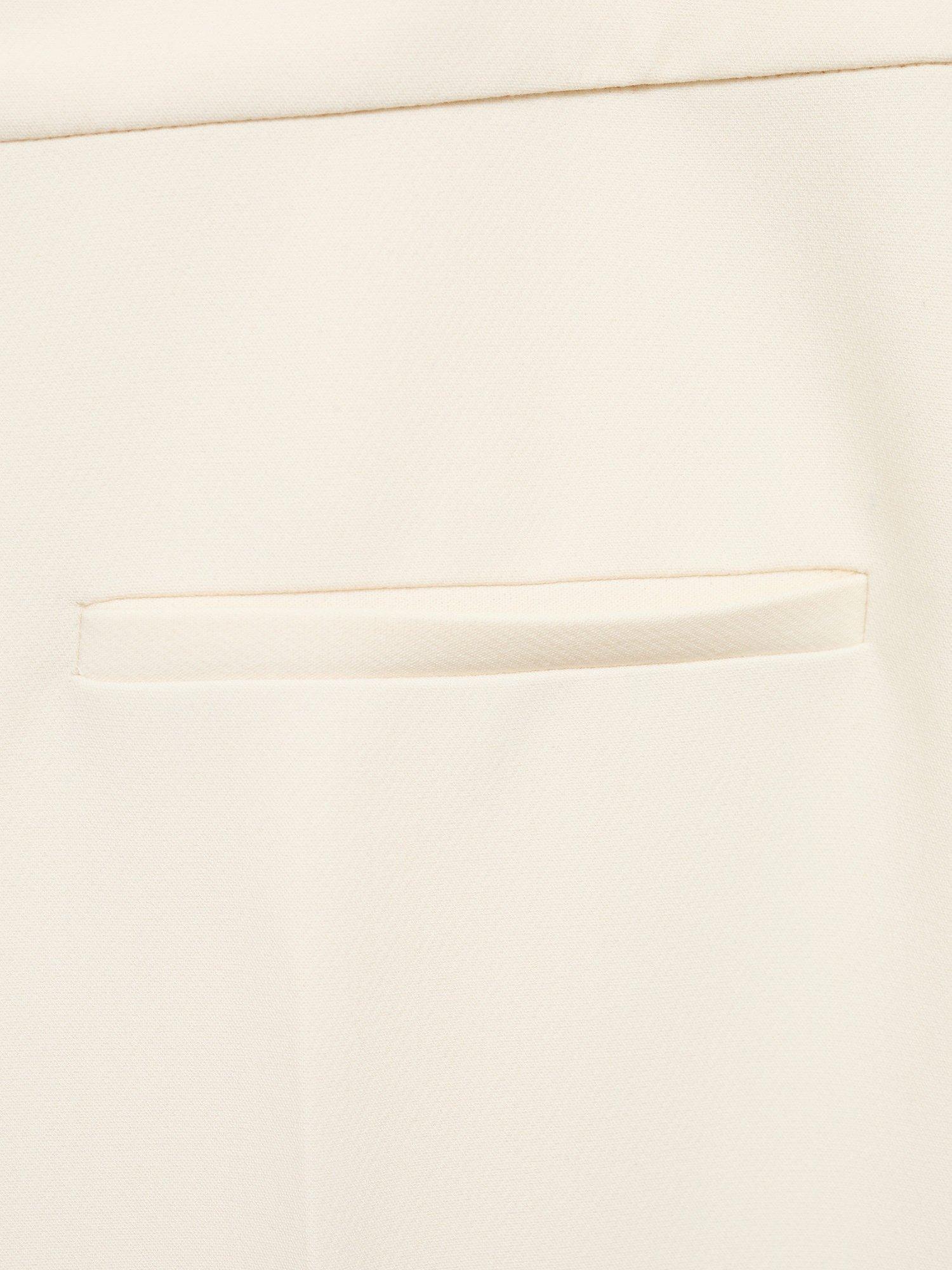 Product image 5 of 8, which shows Mango Romina Wide Leg Trousers, Cream, 8