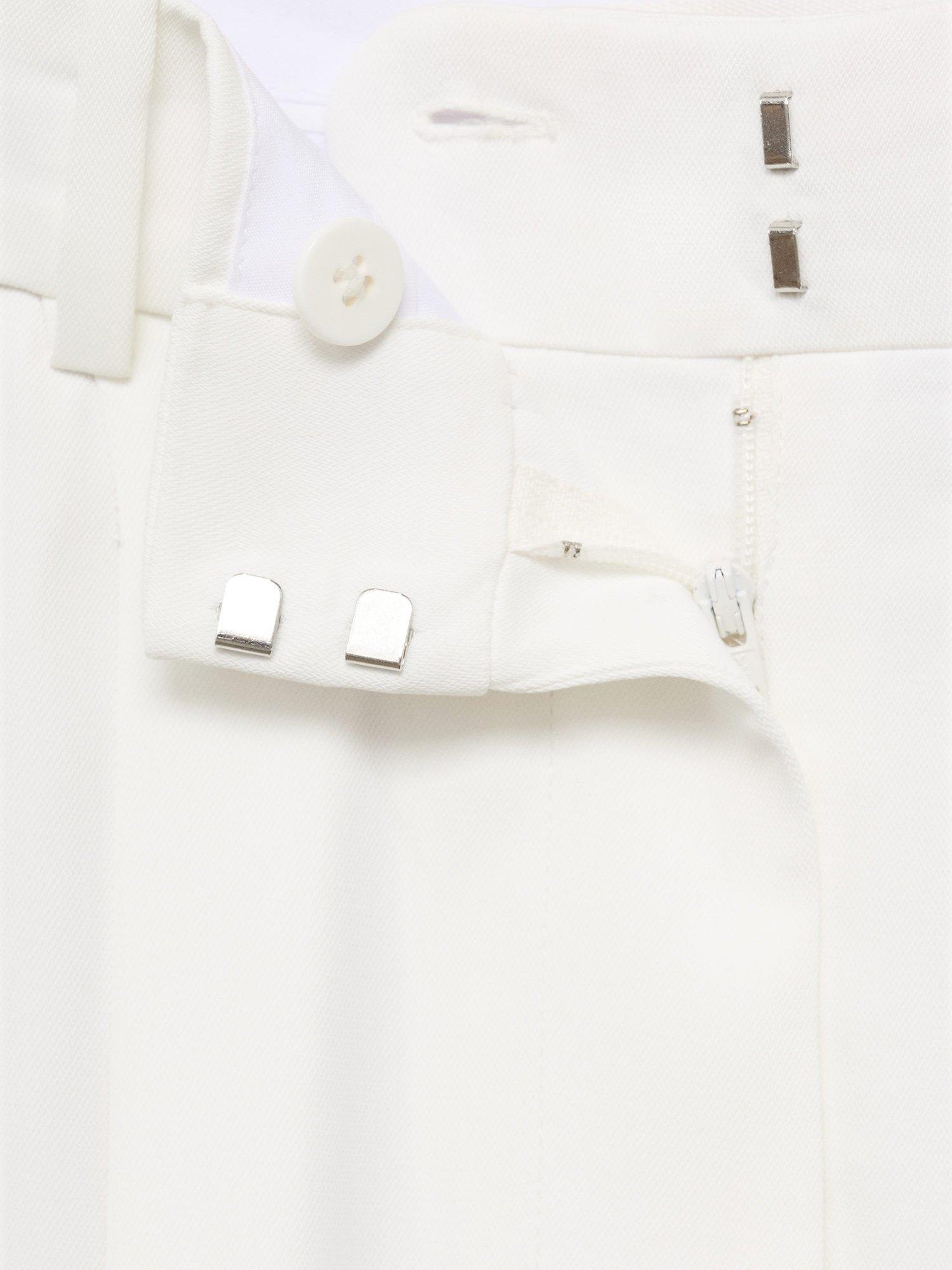 Product image 7 of 7, which shows Mango Ramen Wide Leg Trousers, White, 10