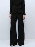 Mango Sake Straight Tailored Trousers, Dark Brown