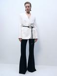Mango Wasabi Wide Leg Trousers, Black