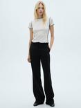 Mango Curlita Cotton Contrast Trim Top
