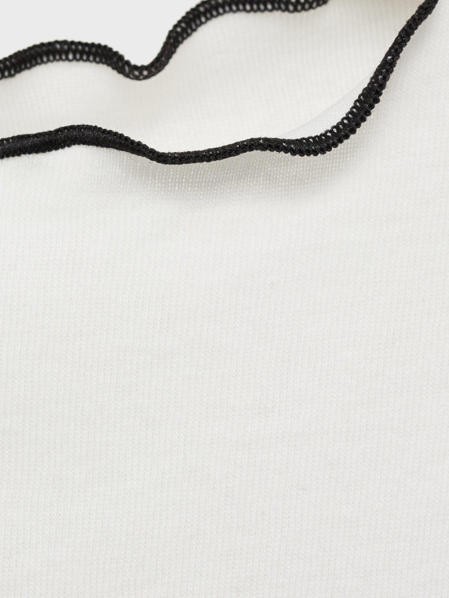 Product image 7 of 7, which shows Mango Curlita Cotton Contrast Trim Top, White, M