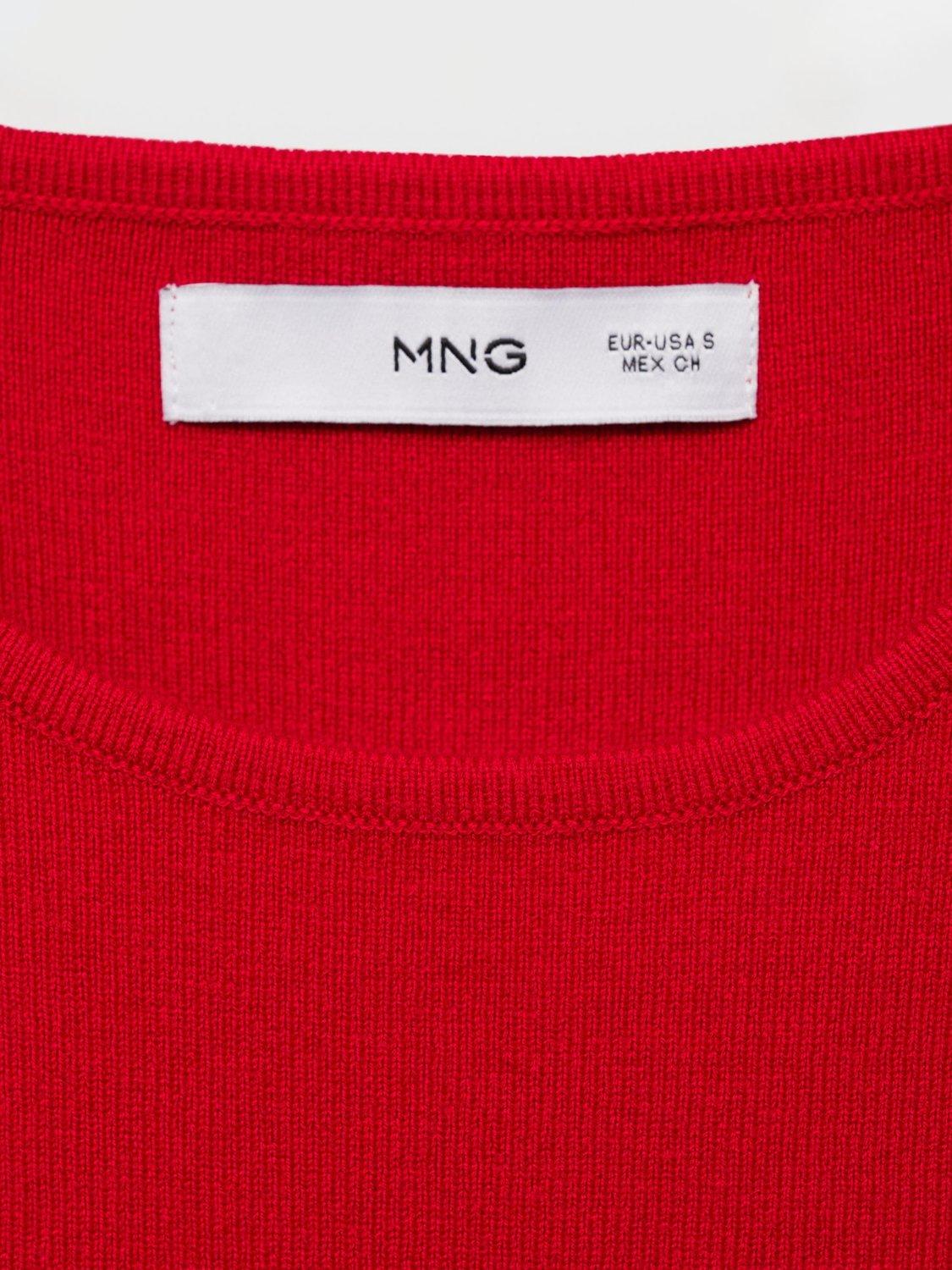 Product image 9 of 9, which shows Mango Hernan Fitted Tank, Red, S