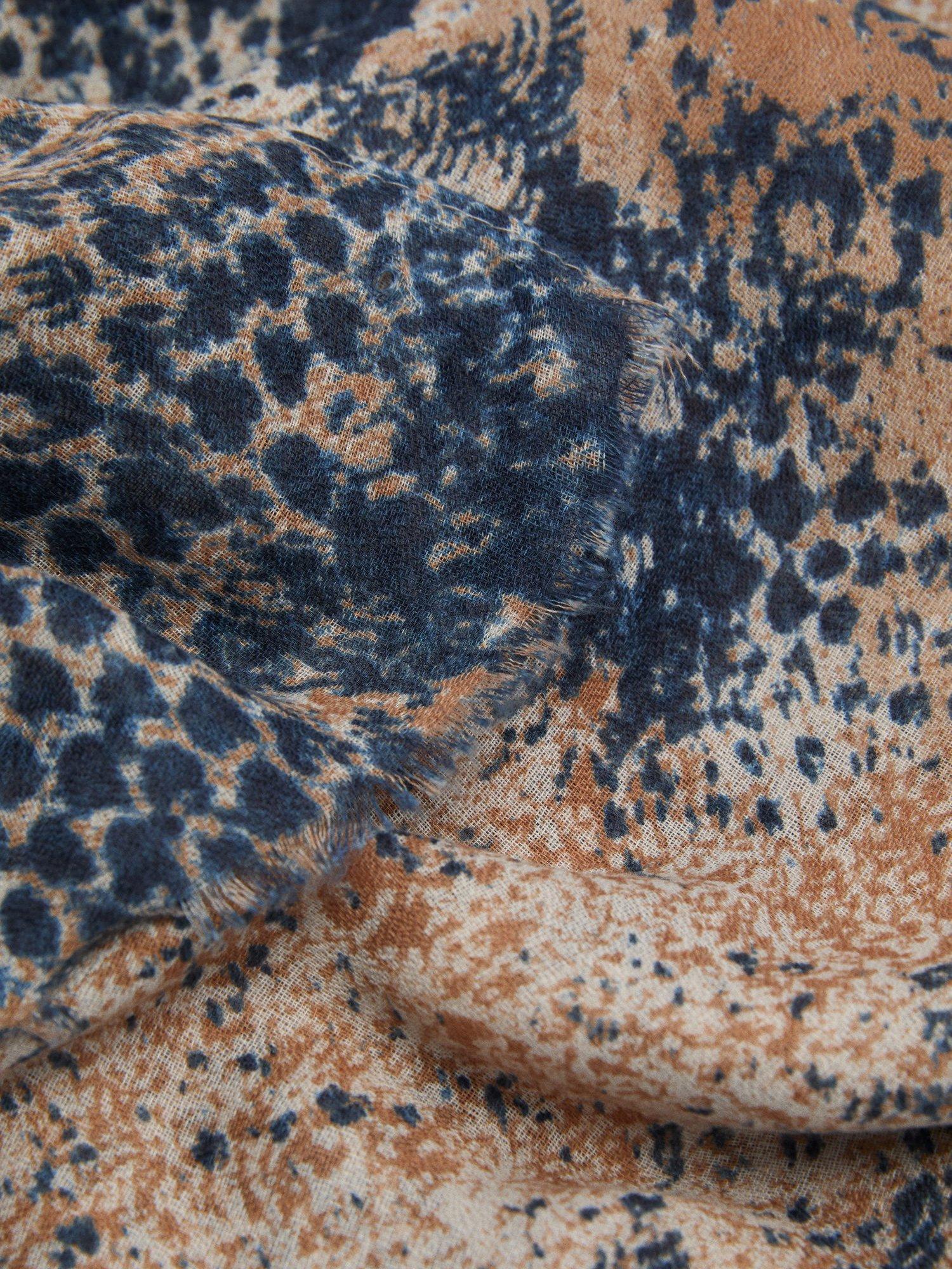 Product image 2 of 2, which shows Mango Snake Foulard Scarf, Medium Blue