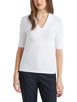 Benetton Slim Fit V-Neck T-Shirt, Optical White