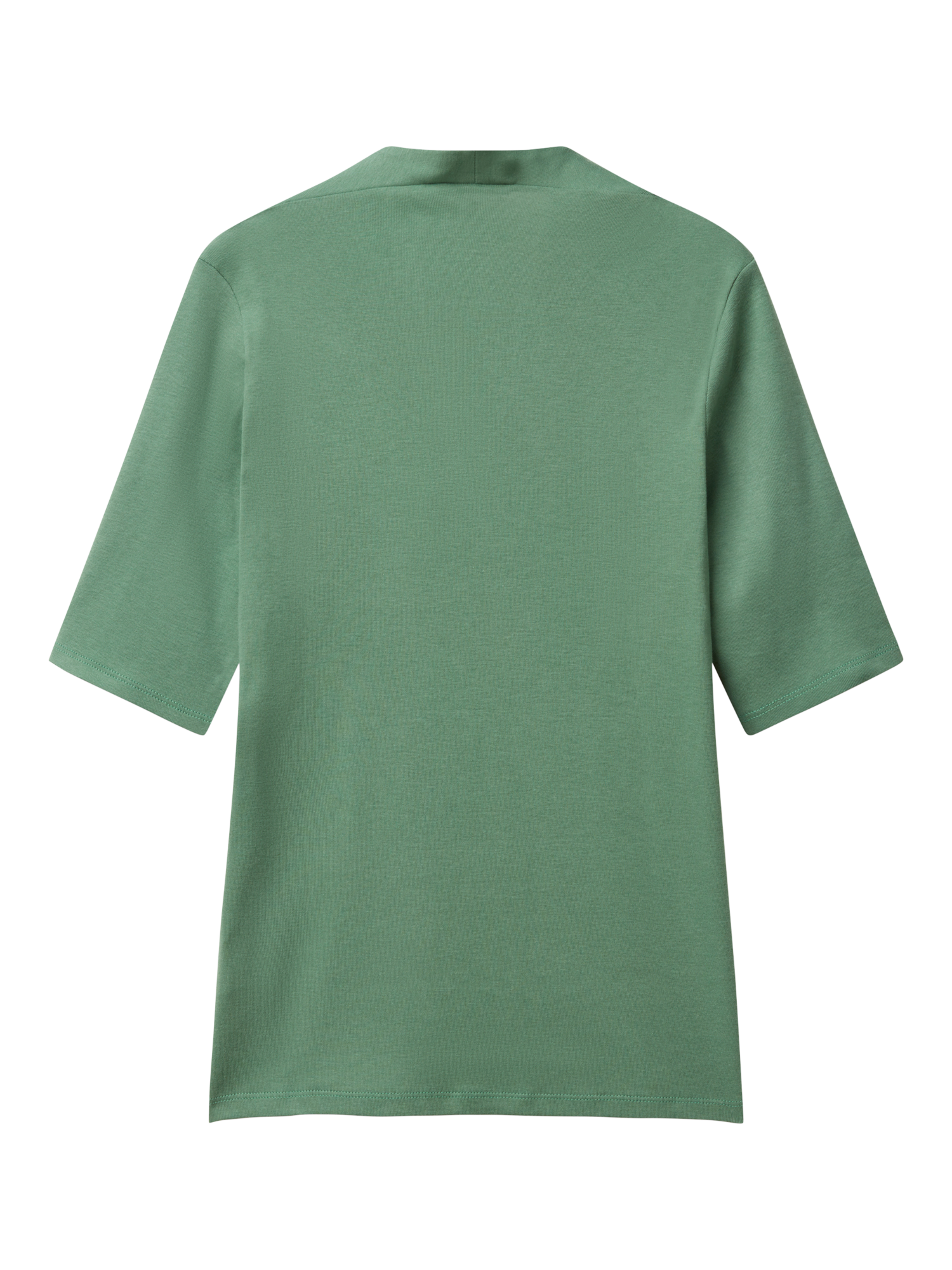 Product image 4 of 4, which shows Benetton Slim Fit V-Neck T-Shirt, Forest Green, XS